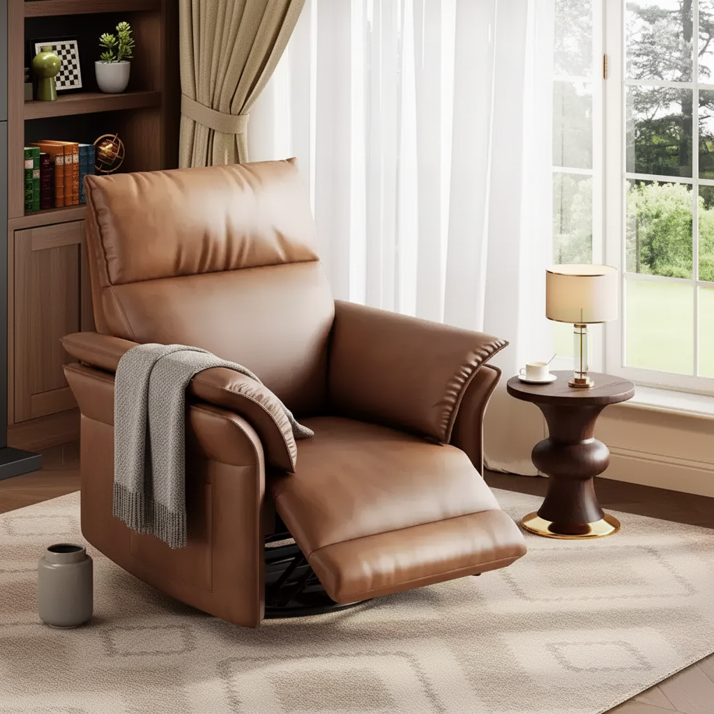 Fauteuil inclinable pivotant et basculant électrique