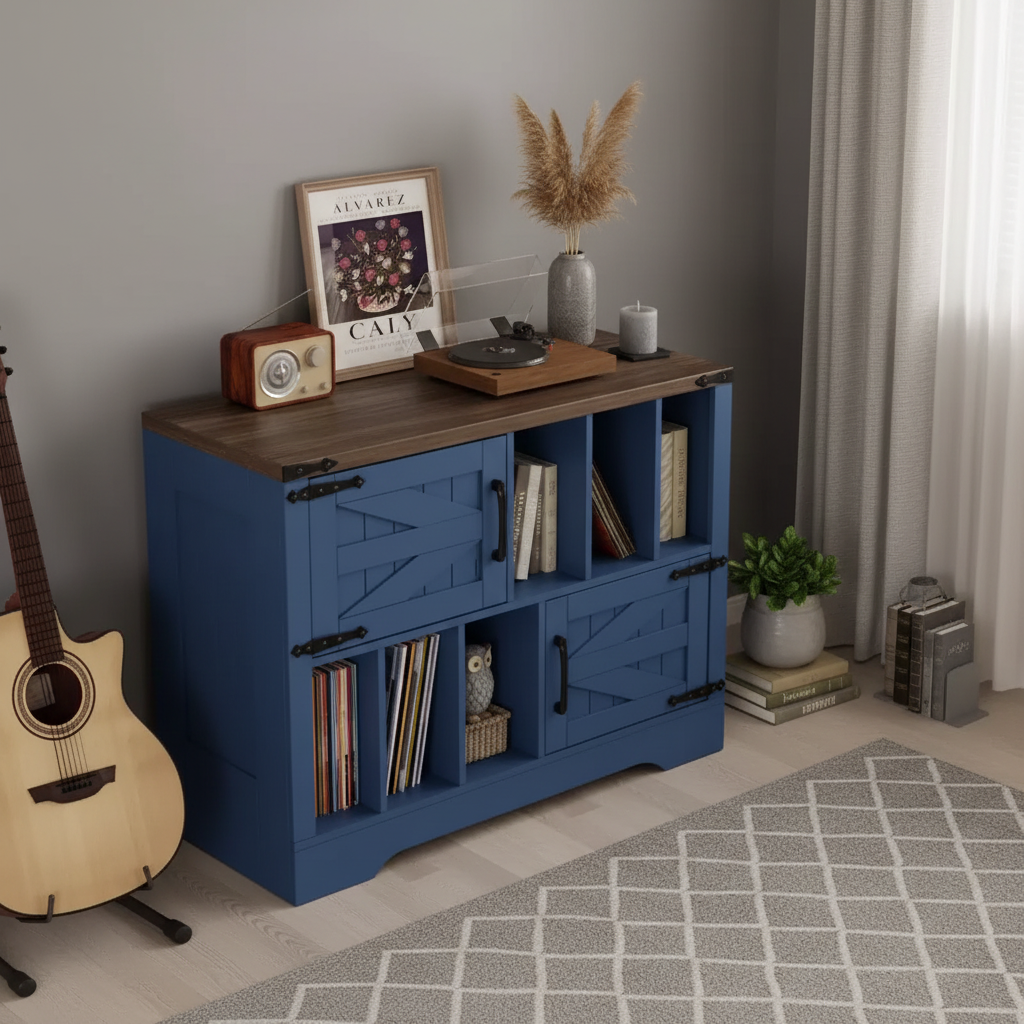 Meuble de rangement pour disques vinyles