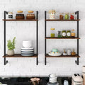 GDFStudio Sian Modern 2-Tier and 3-Tier Metal Bathroom Storage Shelves