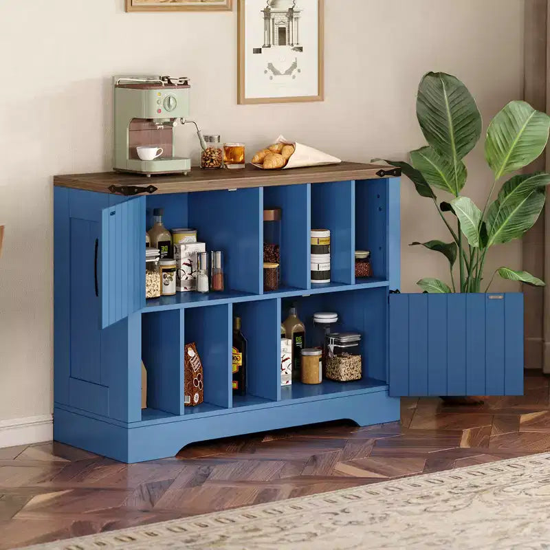 39 Vinyl Record Storage Cabinet with Barn Doors, Mid-Century Modern Turntable Stand with Storage Shelf, Farmhouse Style Media Console