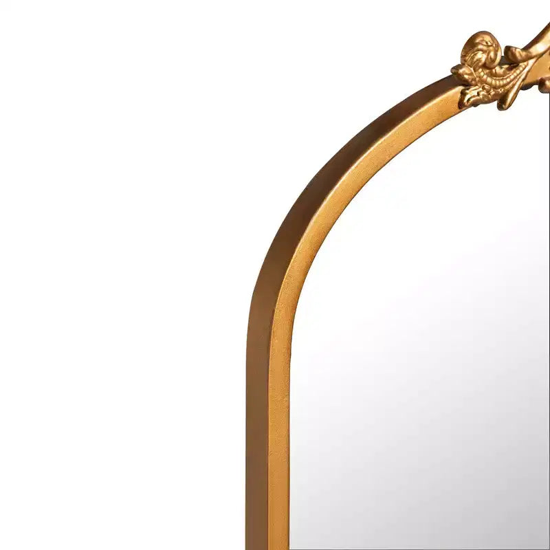 20x30 Inch Carved Black Arched Medicine Cabinet with Mirror Recessed or Surface Mount Sturdy Vintage Metal Frame