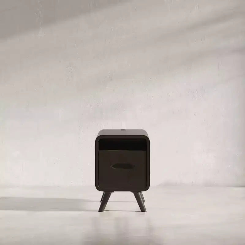 Jofran,Marlowe Mid-Century Modern 24 Curved End Table with Storage Drawers