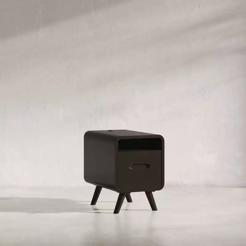 Jofran,Marlowe Mid-Century Modern 24 Curved End Table with Storage Drawers