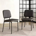 Gaoyangjiaju 32.7 Inch 4 Pack PU Leather Dining Chairs with Metal Frame Modern Accent Chairs for Dining Room Kitchen