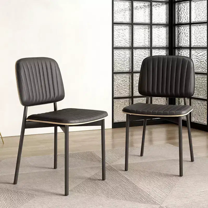 Gaoyangjiaju 32.7 Inch 4 Pack PU Leather Dining Chairs with Metal Frame Modern Accent Chairs for Dining Room Kitchen