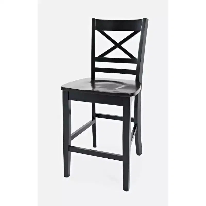 Jofran, Asbury Park Solid Acacia Farmhouse X Back Stool (Set of 2)