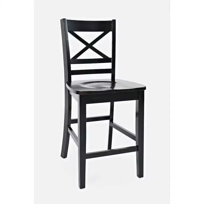 Jofran, Asbury Park Solid Acacia Farmhouse X Back Stool (Set of 2)