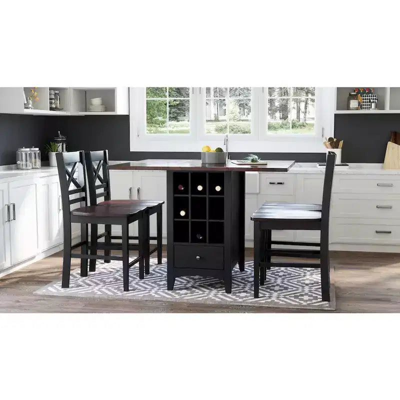 Jofran, Asbury Park Solid Acacia Farmhouse X Back Stool (Set of 2)