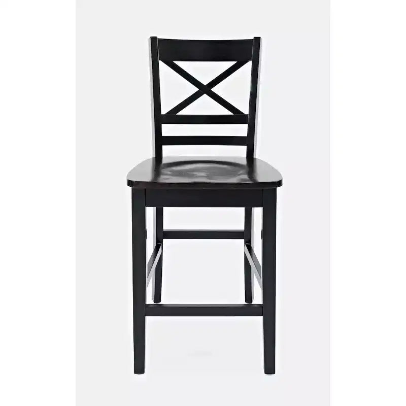 Jofran, Asbury Park Solid Acacia Farmhouse X Back Stool (Set of 2)