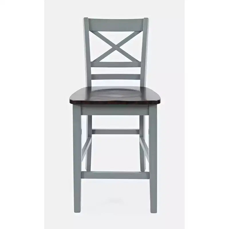Jofran, Asbury Park Solid Acacia Farmhouse X Back Stool (Set of 2)
