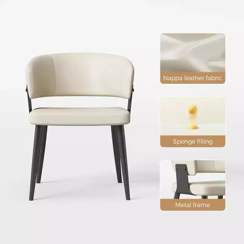 Luck Live Modern Set of 2 Upholstered Dining Chairs with Metal Feet, Soft Padded Seat & Back, Stylish Accent Chairs for Home Office & Kitchen