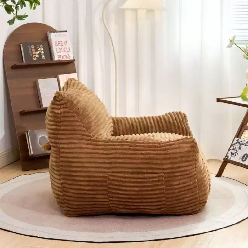 TUYOHW 400LB Capacity Bean Bag Chair,Oversized Corduroy Lounger with Armrests,High-Resilience Foam for Adults & Teens