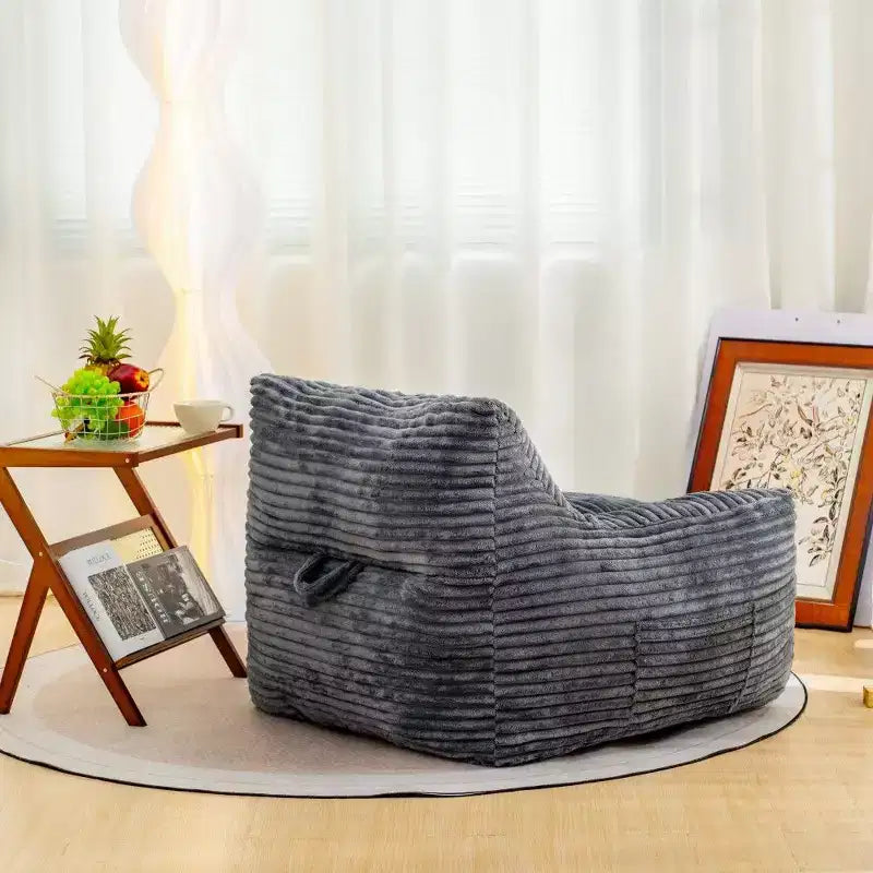 TUYOHW 400LB Capacity Bean Bag Chair,Oversized Corduroy Lounger with Armrests,High-Resilience Foam for Adults & Teens