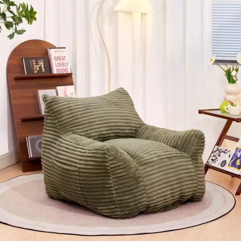 TUYOHW 400LB Capacity Bean Bag Chair,Oversized Corduroy Lounger with Armrests,High-Resilience Foam for Adults & Teens