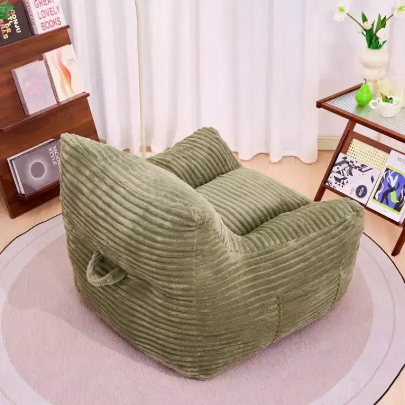 TUYOHW 400LB Capacity Bean Bag Chair,Oversized Corduroy Lounger with Armrests,High-Resilience Foam for Adults & Teens