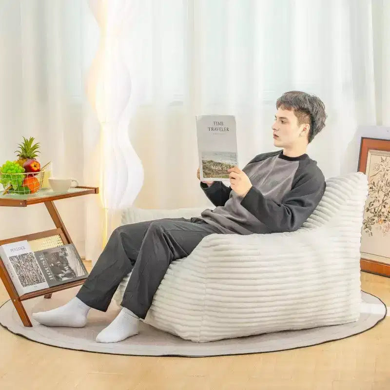 TUYOHW 400LB Capacity Bean Bag Chair,Oversized Corduroy Lounger with Armrests,High-Resilience Foam for Adults & Teens