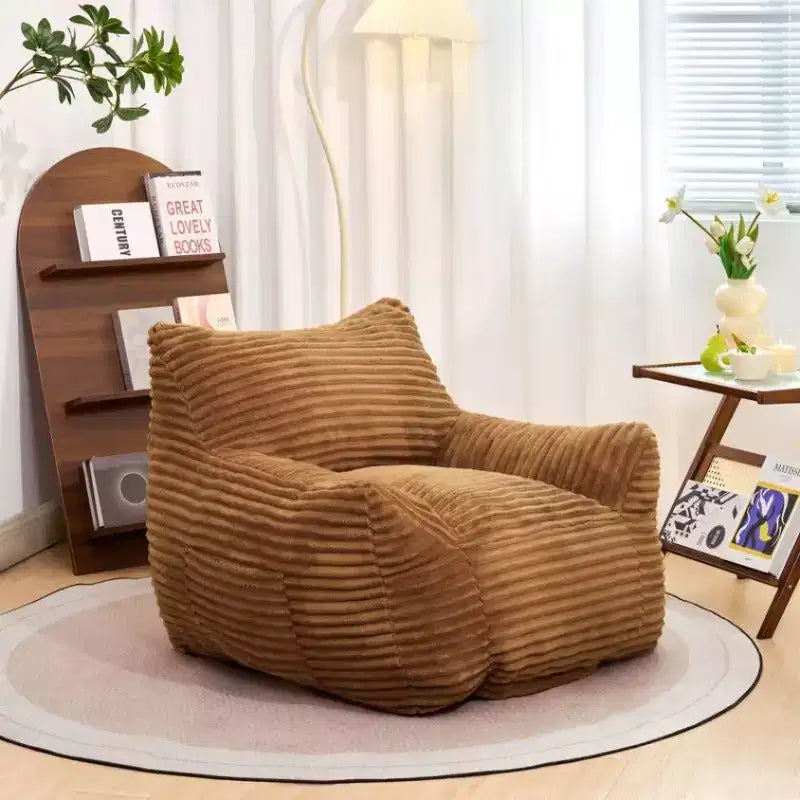 TUYOHW 400LB Capacity Bean Bag Chair,Oversized Corduroy Lounger with Armrests,High-Resilience Foam for Adults & Teens