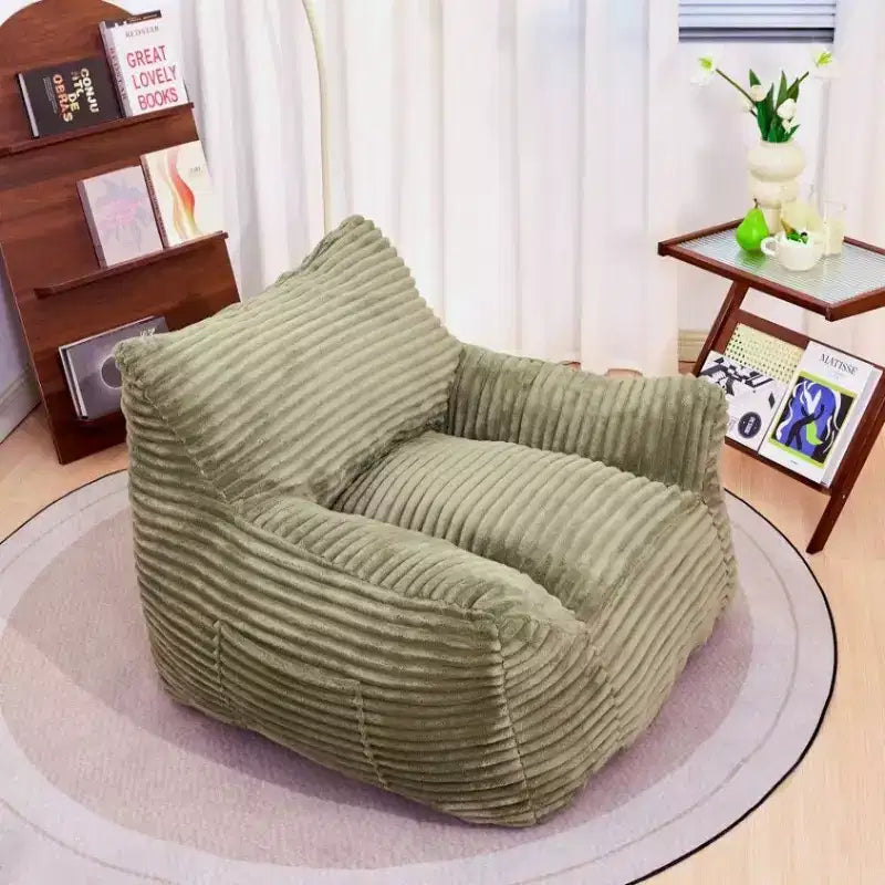 TUYOHW 400LB Capacity Bean Bag Chair,Oversized Corduroy Lounger with Armrests,High-Resilience Foam for Adults & Teens