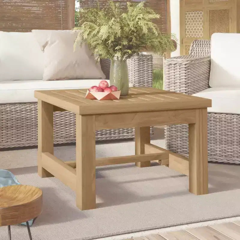 vidaXL Coffee Table 17.7x17.7x11.8 Solid Wood Teak