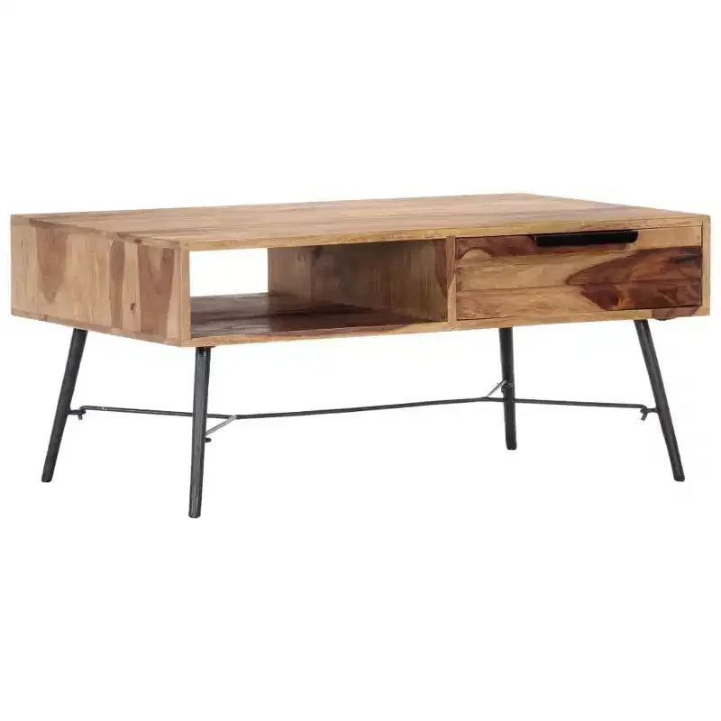 vidaXL Coffee Table 34.6x21.7x15.7 Solid Acacia Wood