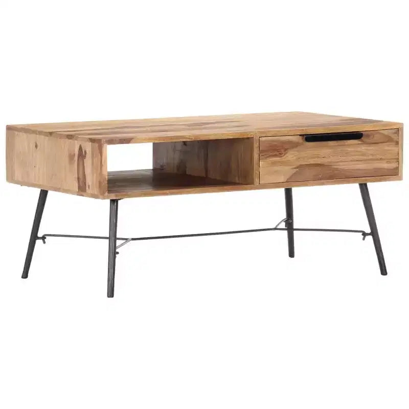 vidaXL Coffee Table 34.6x21.7x15.7 Solid Acacia Wood