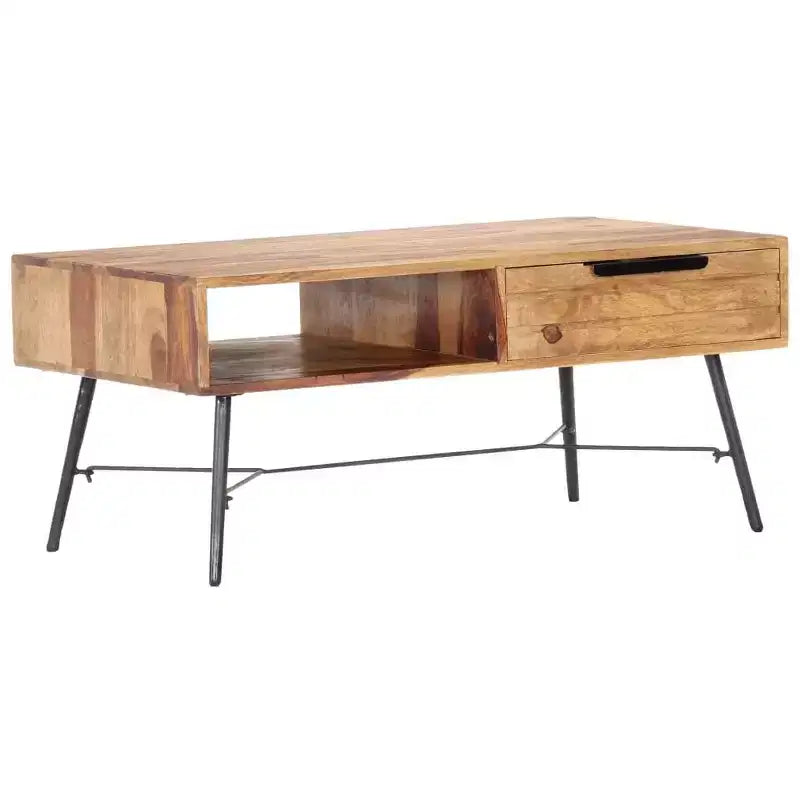 vidaXL Coffee Table 34.6x21.7x15.7 Solid Acacia Wood