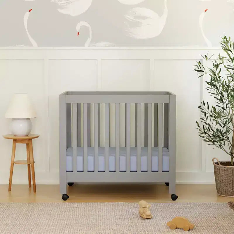 Babyletto Origami Mini Portable Folding Crib with Wheels