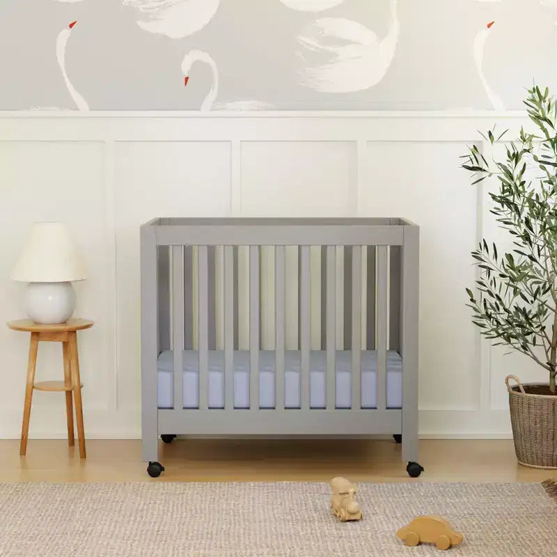 Babyletto Origami Mini Portable Folding Crib with Wheels