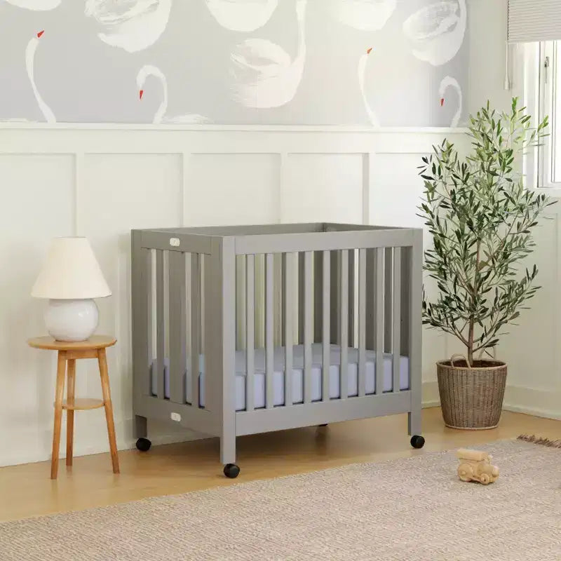 Babyletto Origami Mini Portable Folding Crib with Wheels