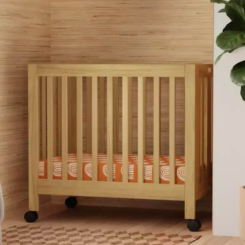 Babyletto Origami Mini Portable Folding Crib with Wheels