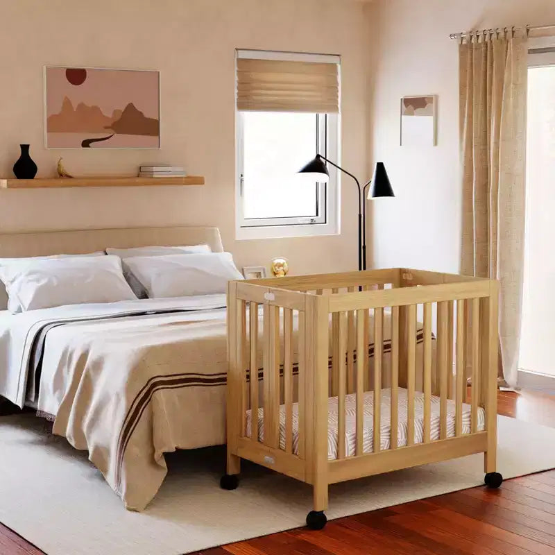 Babyletto Origami Mini Portable Folding Crib with Wheels