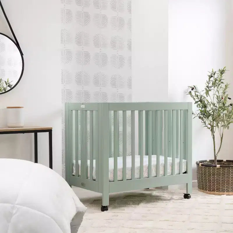 Babyletto Origami Mini Portable Folding Crib with Wheels