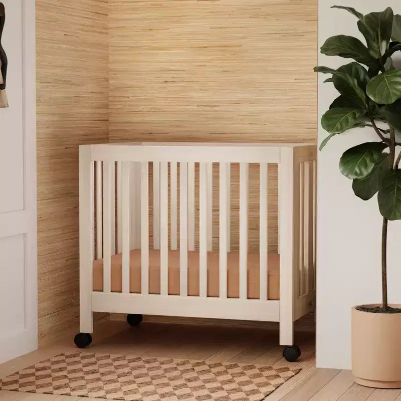 Babyletto Origami Mini Portable Folding Crib with Wheels