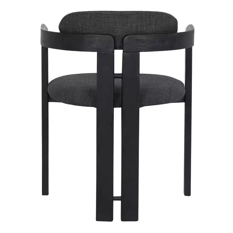 Set of 2 Jazmin Contemporary Dining Chair Black - Armen Living